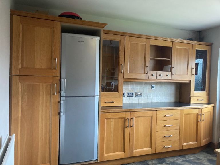Full Solid Oak Kitchen Units - Great Condition