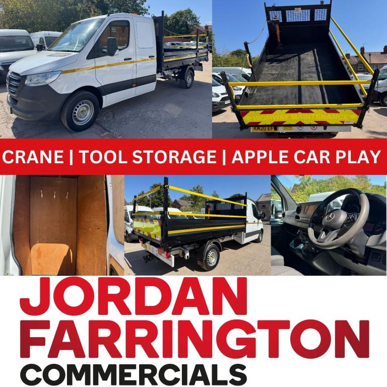 2020 MERCEDES BENZ SPRINTER 2.1 316 RWD DOUBLE / CREW CAB TIPPER TOOL STORAGE