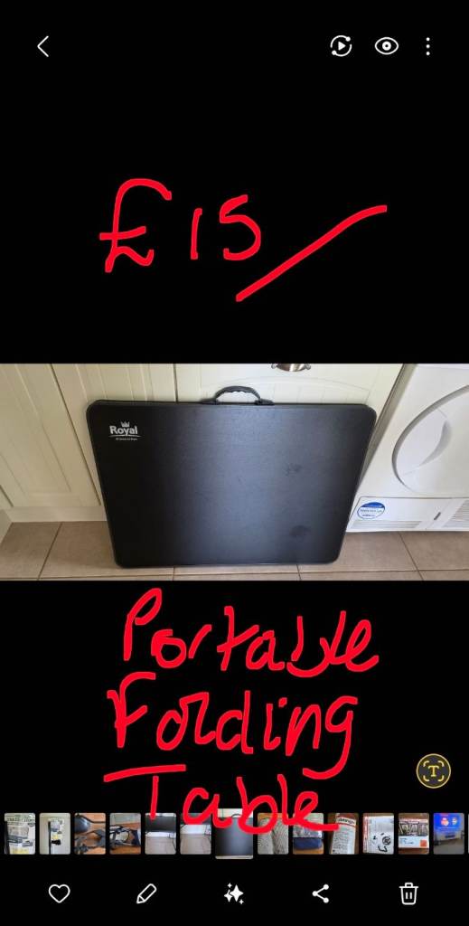 Folding light weight table