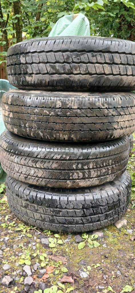 Four x 215 75 16 Van Tyres on Rims
