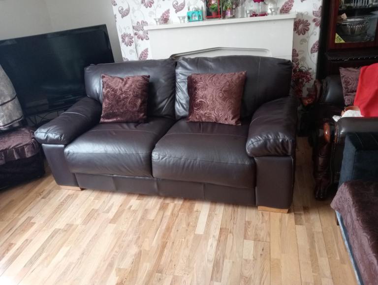 3 seater leather sofa