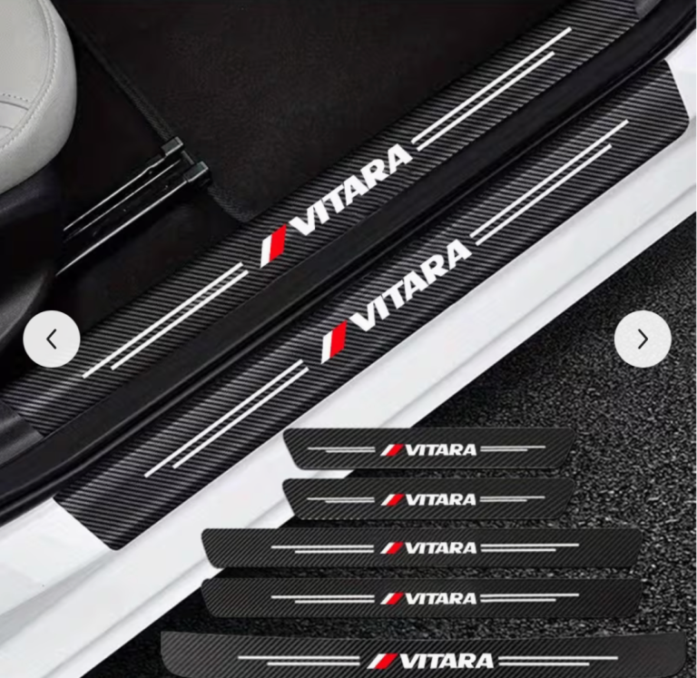Suzuki Vitara Carbon Fibre stick on sill and bumper protectors x9.