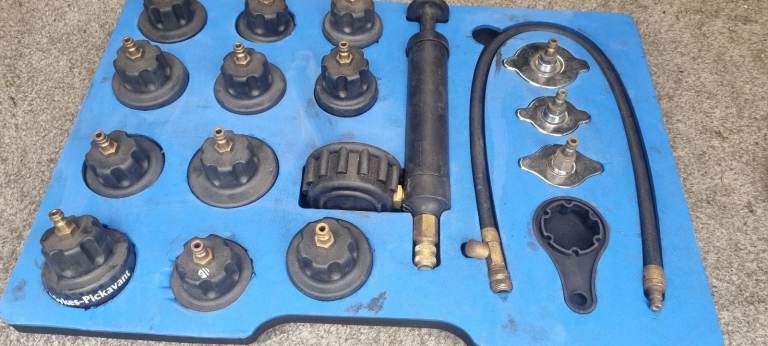 Coolant pressure test kit