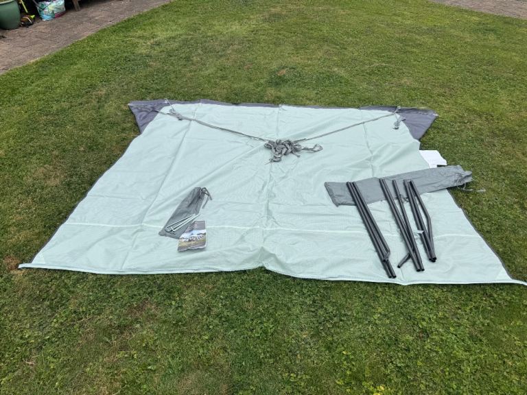 Motorhome awning, canopy and turbo air pump