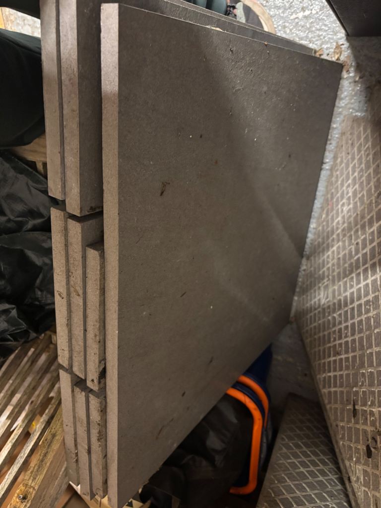 Grey stone porcelain paving slabs 