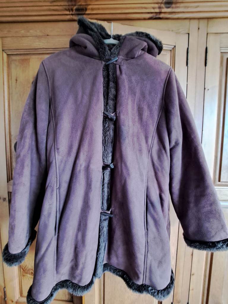 Womans parker style coat. Coitton Traders. Size 12. Brown.