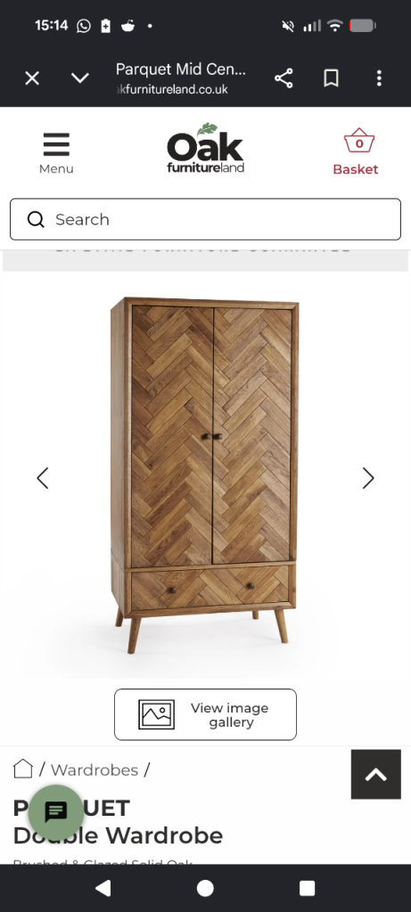 Oak parquet wardrobe. 