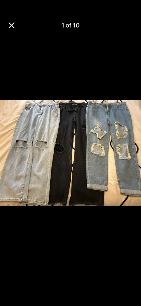 3 pairs of denim jeans 