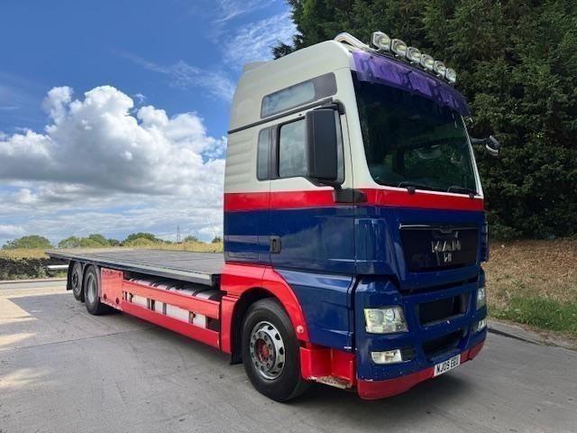 2009 09 MAN TGX XXL 26.400 6X2 30FT FLAT BED VBG draw bar auto air con 