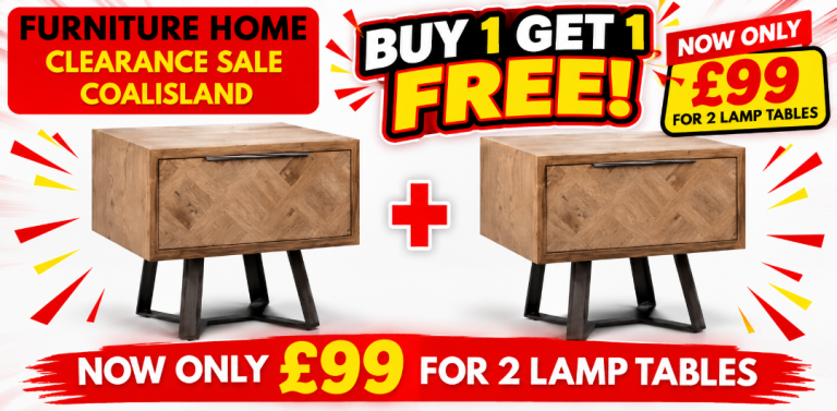 Pair of New Wooden Lamp Tables with Drawer