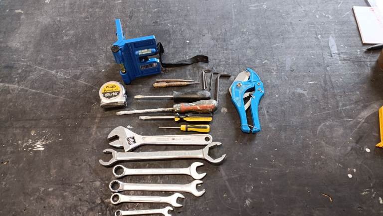 Mixed Hand Tools Set - Wrenches, Screwdrivers, Pliers