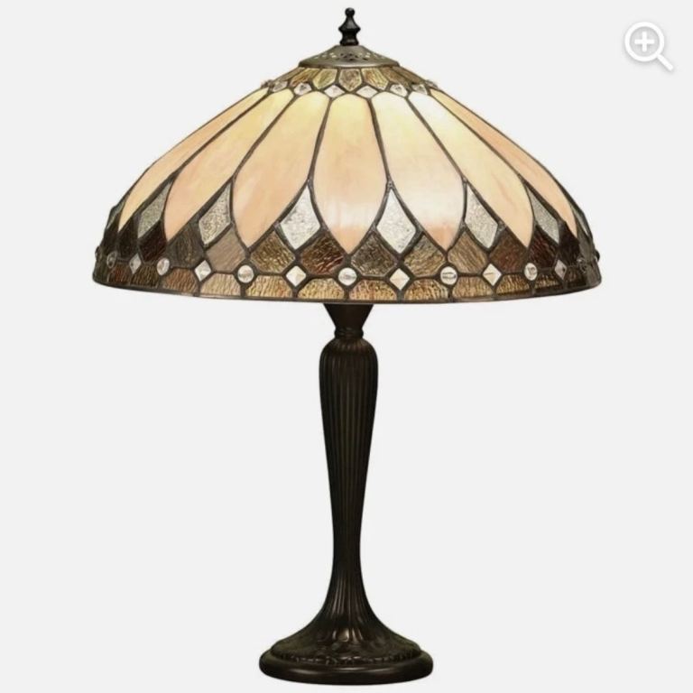 Stained Glass Tiffany Style Table Lamp – Good Condition