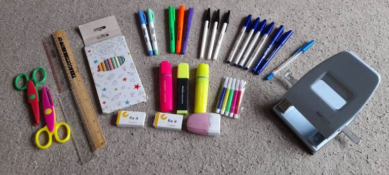 Stationery, Alarm clock & Portable lockers