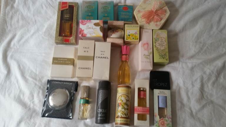 Job lot perfume, talc, soap etc. chanel no 5, tweed, jadore Dior etc. £175