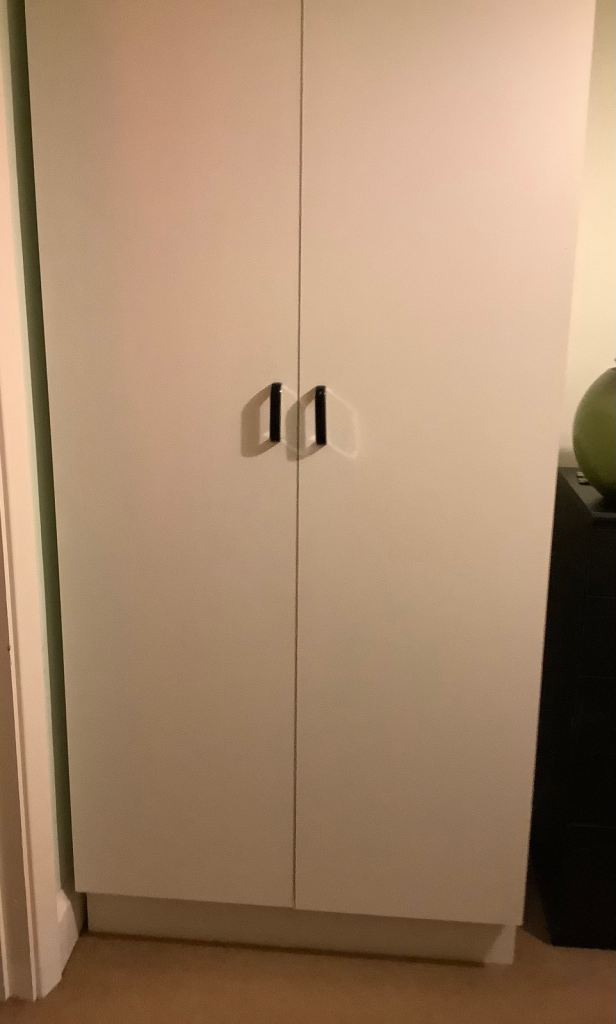 Two Door White Wardrobe 