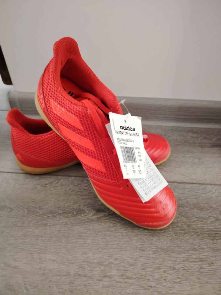 adidas Predator 19.4 IN Sala indoor soccer Football shoes vibrant red UK 6,5 EU 40