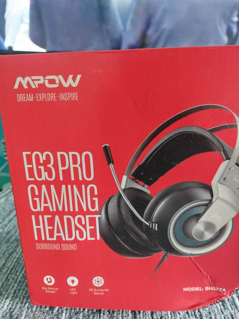 Mpow EG3 Pro Gaming Headset – Surround Sound, New in Box