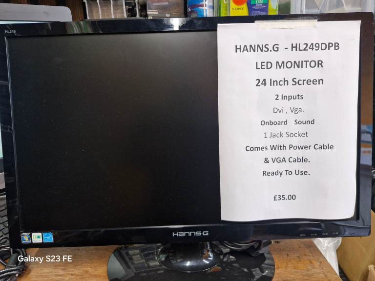 HANNS G 24 inch Led Monitor in Good Condition for Sale 