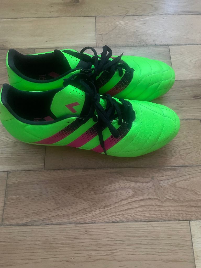 Adidas Football boots solar green size uk 11