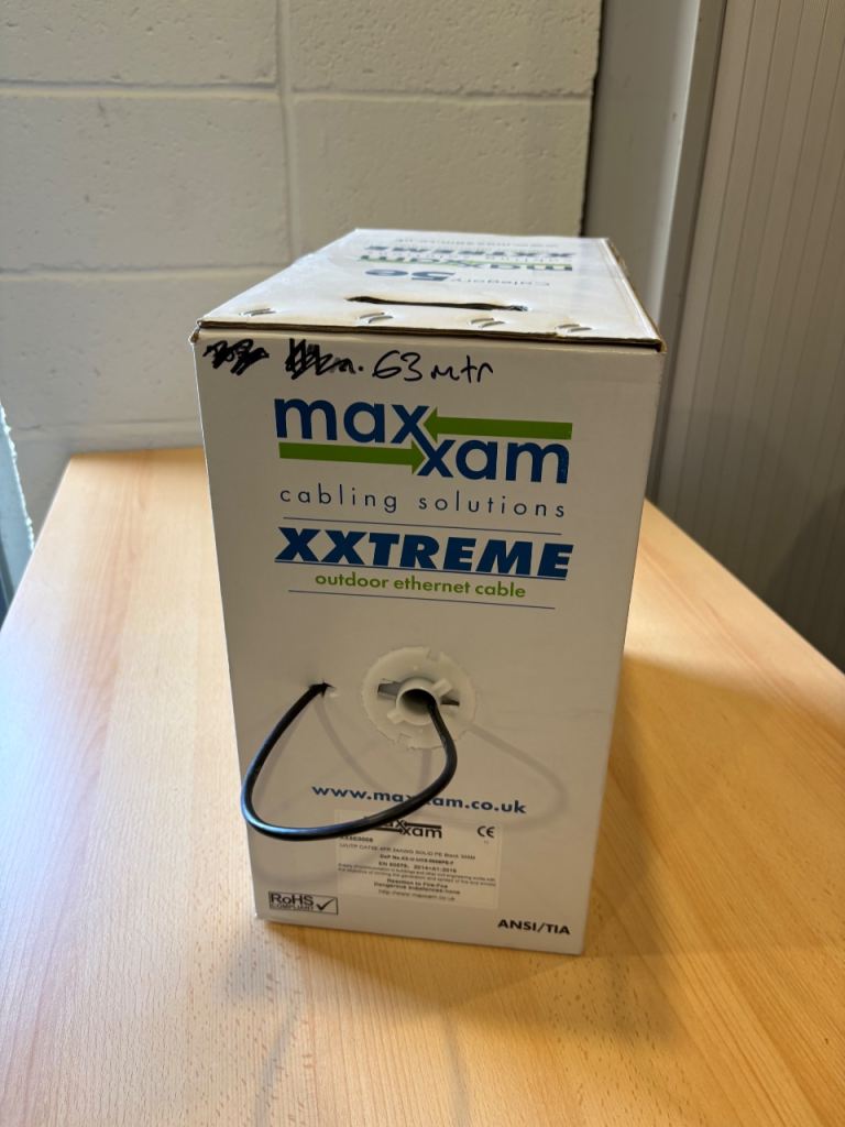 Maxxam XXTREME Outdoor Ethernet Cable – 63m, As Good As New
