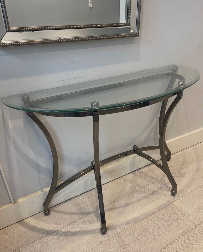 image for QUICK SELL hallway side table glass 