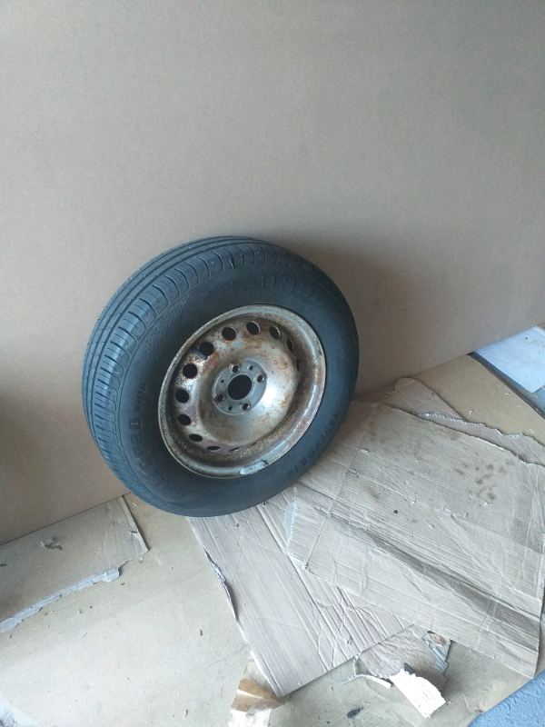 Steel wheel with tyre