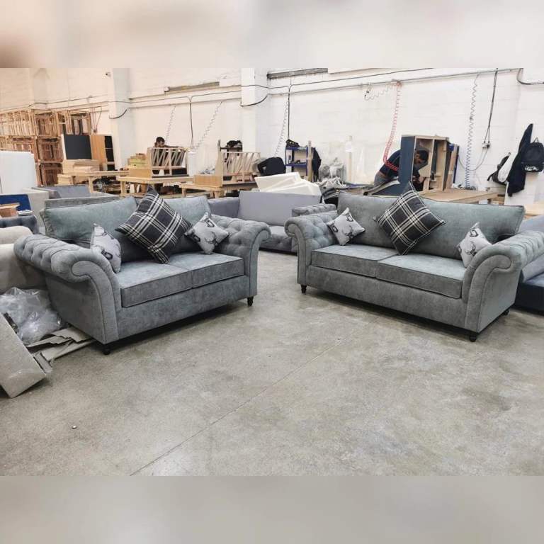 Premium 3+2 seater grey sofa ~ sofa sets