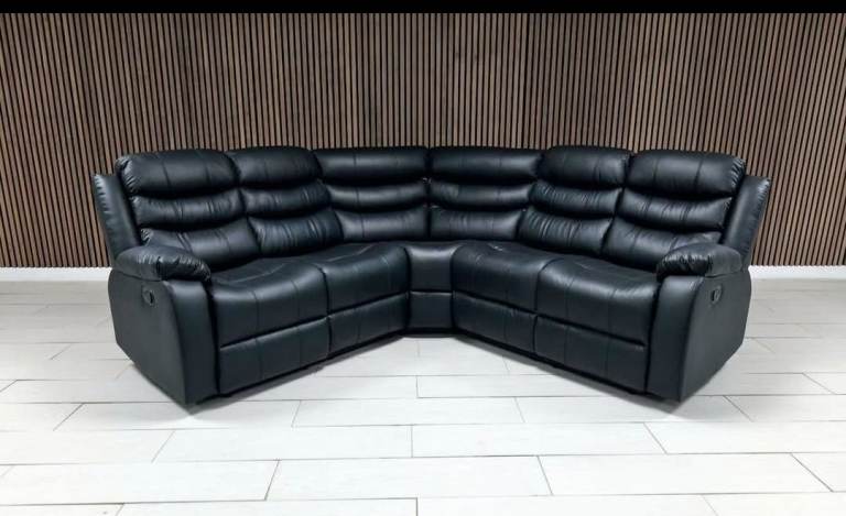 Limited Offer🔥Luxury Roma Recliner Leather Corner Sofa and 3+2 Seater Sofa Set Sale🔥 Order Now 