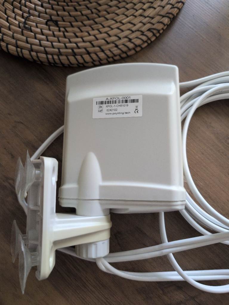 Outdoor TV Aerial with Suction Mount – White, Good Condition