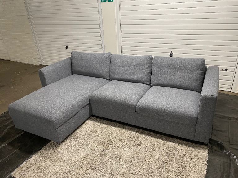 IKEA VIMLE GREY CORNER SOFA WITH STORAGE CHAISE – DELIVERY AVAILABLE