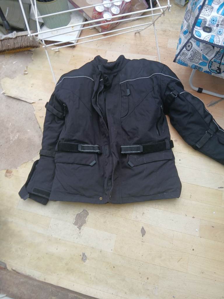 Black Motorcu87ycle Jacket, Size XXL – As newn