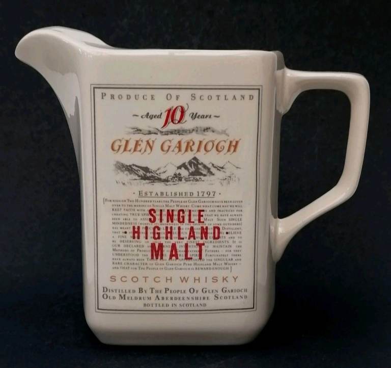 Glen Garioch Highland Scotch Whisky Vintage Water Jug - Ceramic