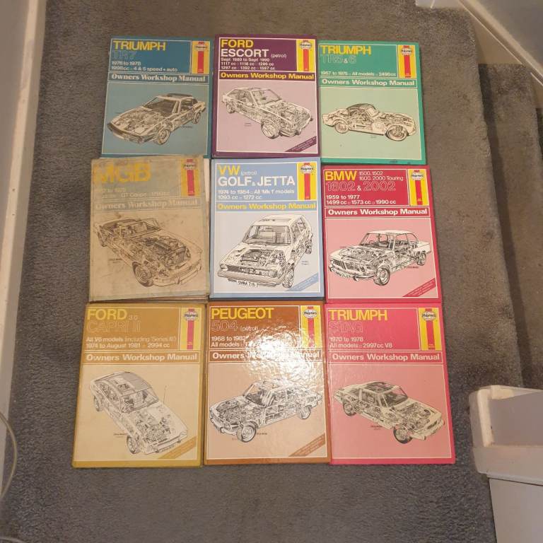 Haynes car manuals.
