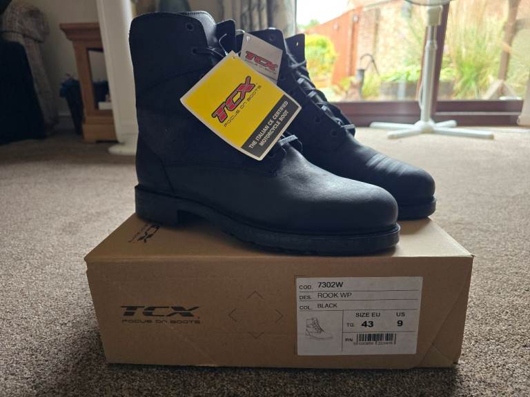 TCX VINTAGE SERIES ROOK WP MOTORCYCLE BOOTS SIZE 9