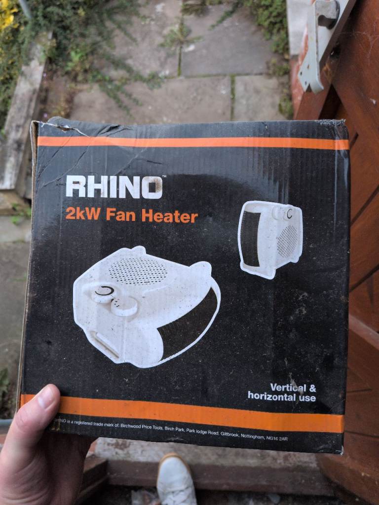 RHINO 2kW Fan Heater – Brand New in Box