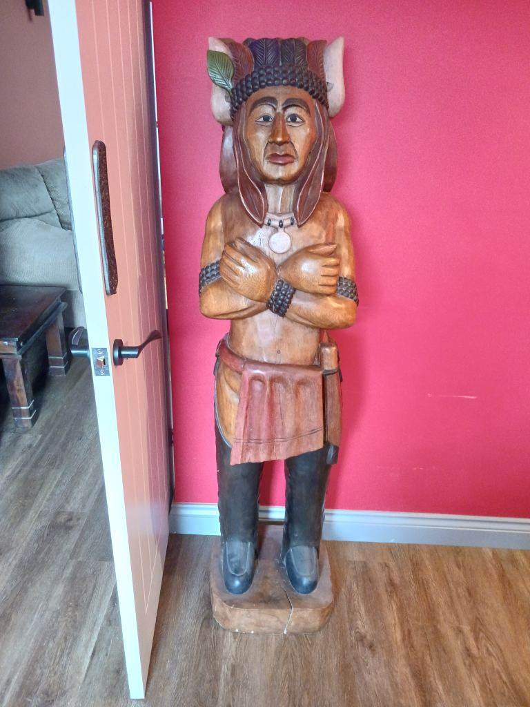 Very large wooden indian 