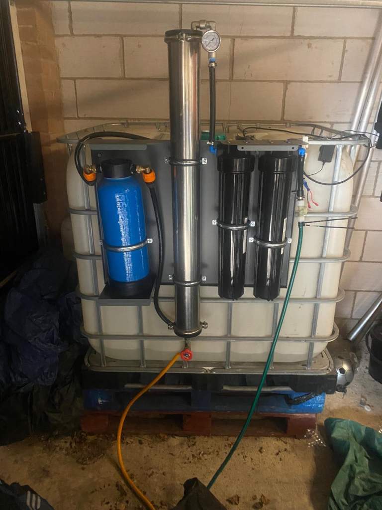 Reverse osmosis static water filtration system for pure water 
