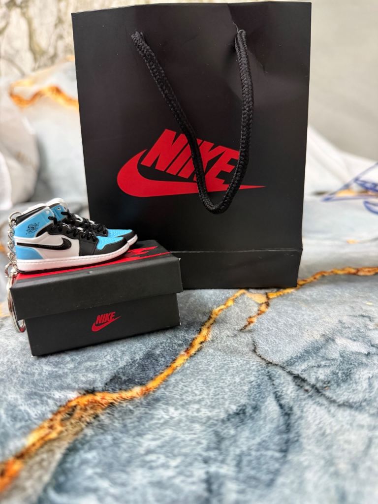 Brand new Nike Jordan pair shoe Keyring’s comes with bag aswell. Can negotiate if interested.