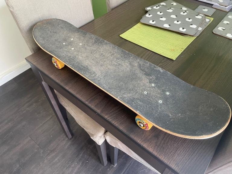 Used Skateboard - Fair Condition, Multicoloured Wheels