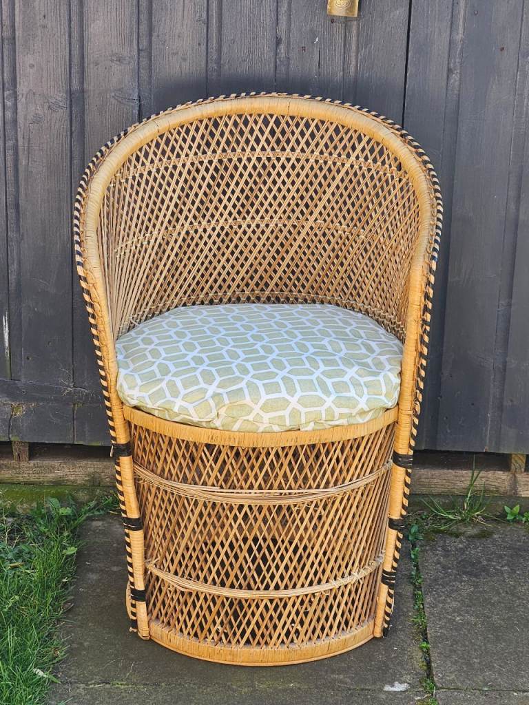 Retro / Vintage 1970s cane / wicker chair £30