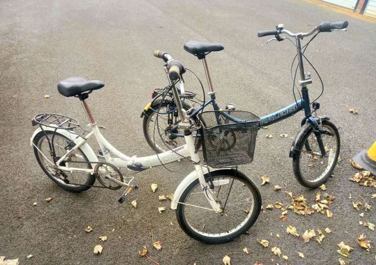Two Folding Raleigh Bicycles