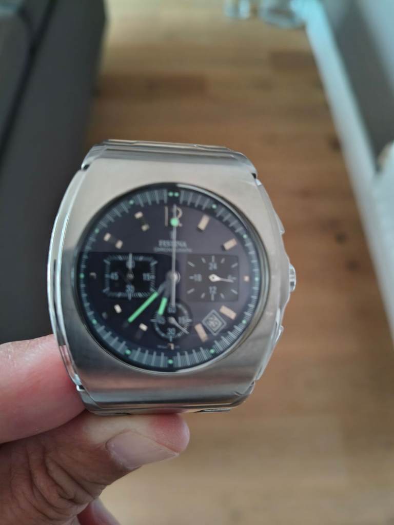 Festina Chronograph Men's Watch – Silver, Good Condition
