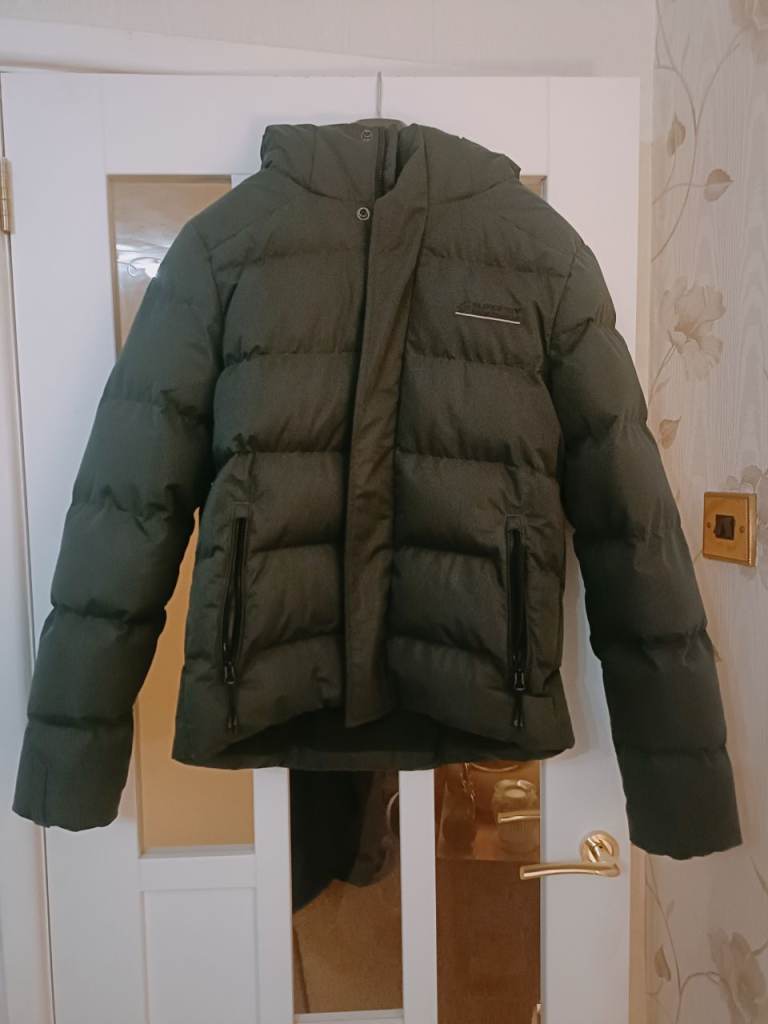 Superdry Sportswear Puffer Jacket - Khaki Green, Size S, As Good As New