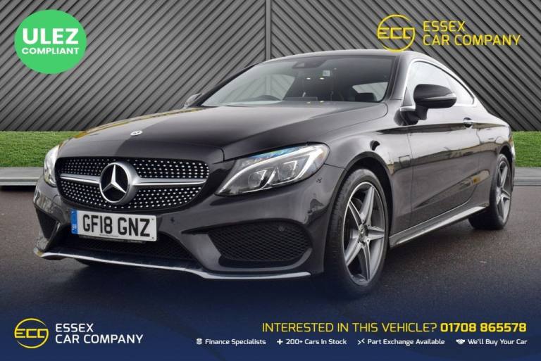 2018 Mercedes-Benz C Class 2.0 C200 AMG Line (Premium Plus) Coupe 2dr Petrol G-Tronic+ Euro 6 (s/...