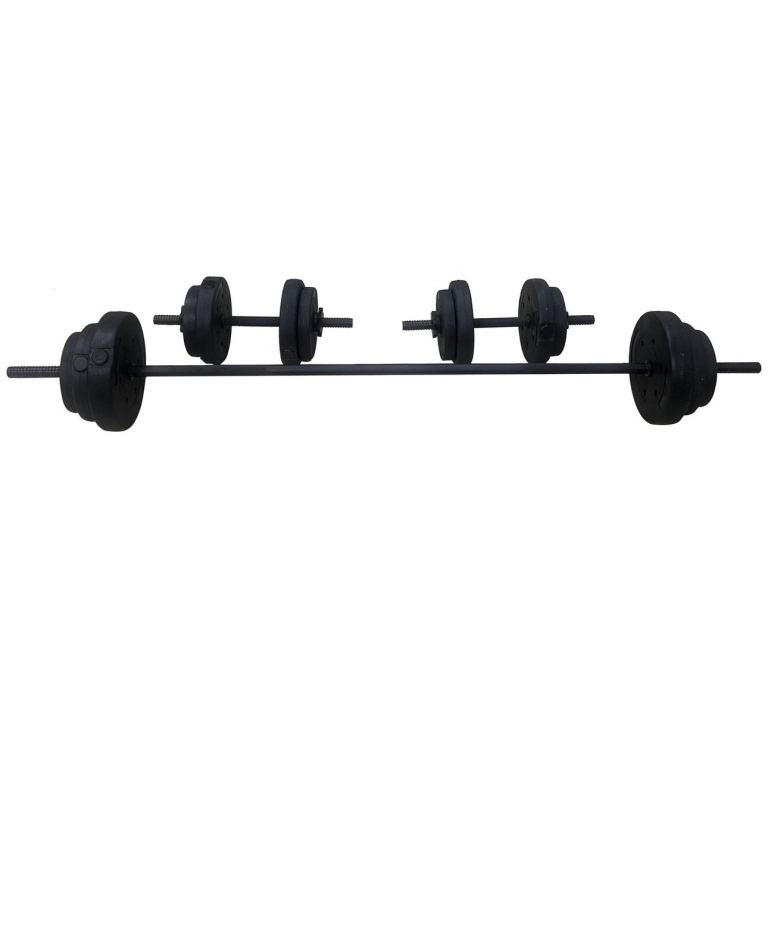 Opti vinyl dumbbell and barbell set 