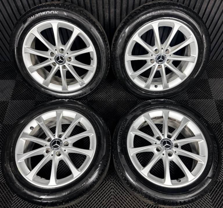 17'' GENUINE MERCEDES A CLASS CLA B W177 SILVER WHEELS TYRES ALLOYS 5X112