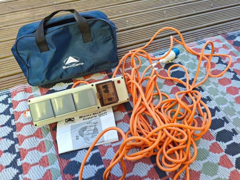 SunnCamp Mains Mobile Supply Unit with Extension Lead