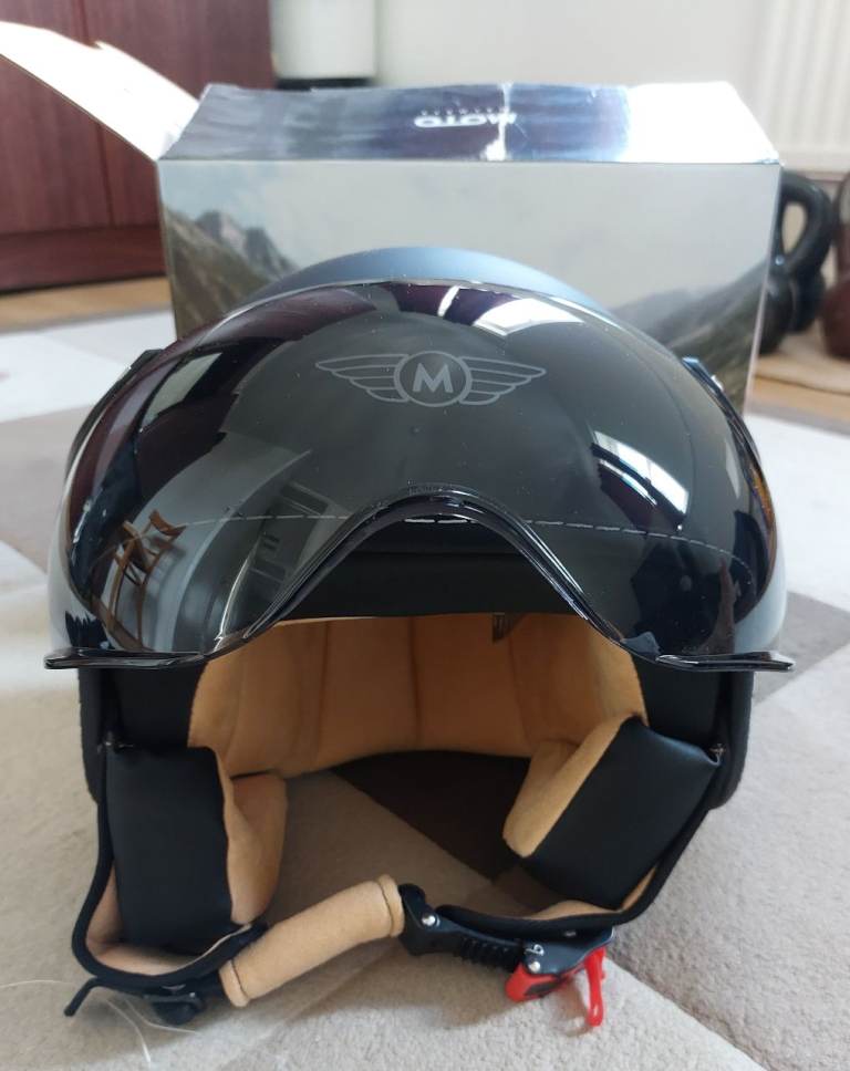 MOTO H44 Motorbike Helmet - Ladies XS Matt Black