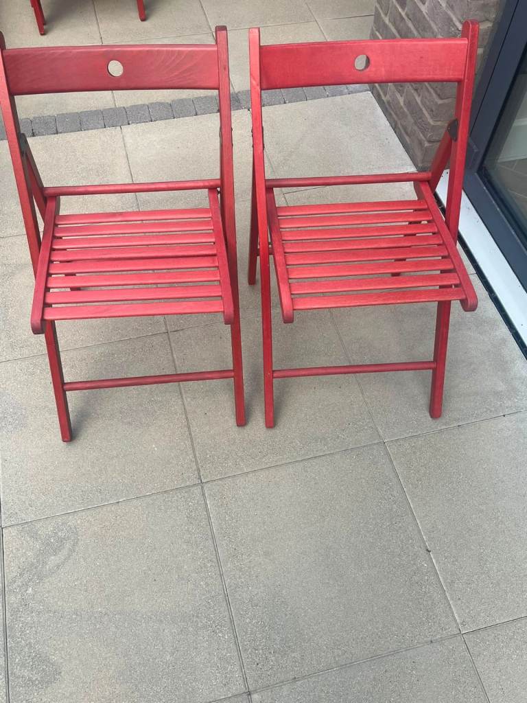 IKEA terje folding wooden chairs