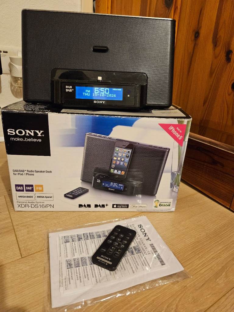 Sony DAB/DAB+ Radio Speaker Dock XDR-DS16iPN